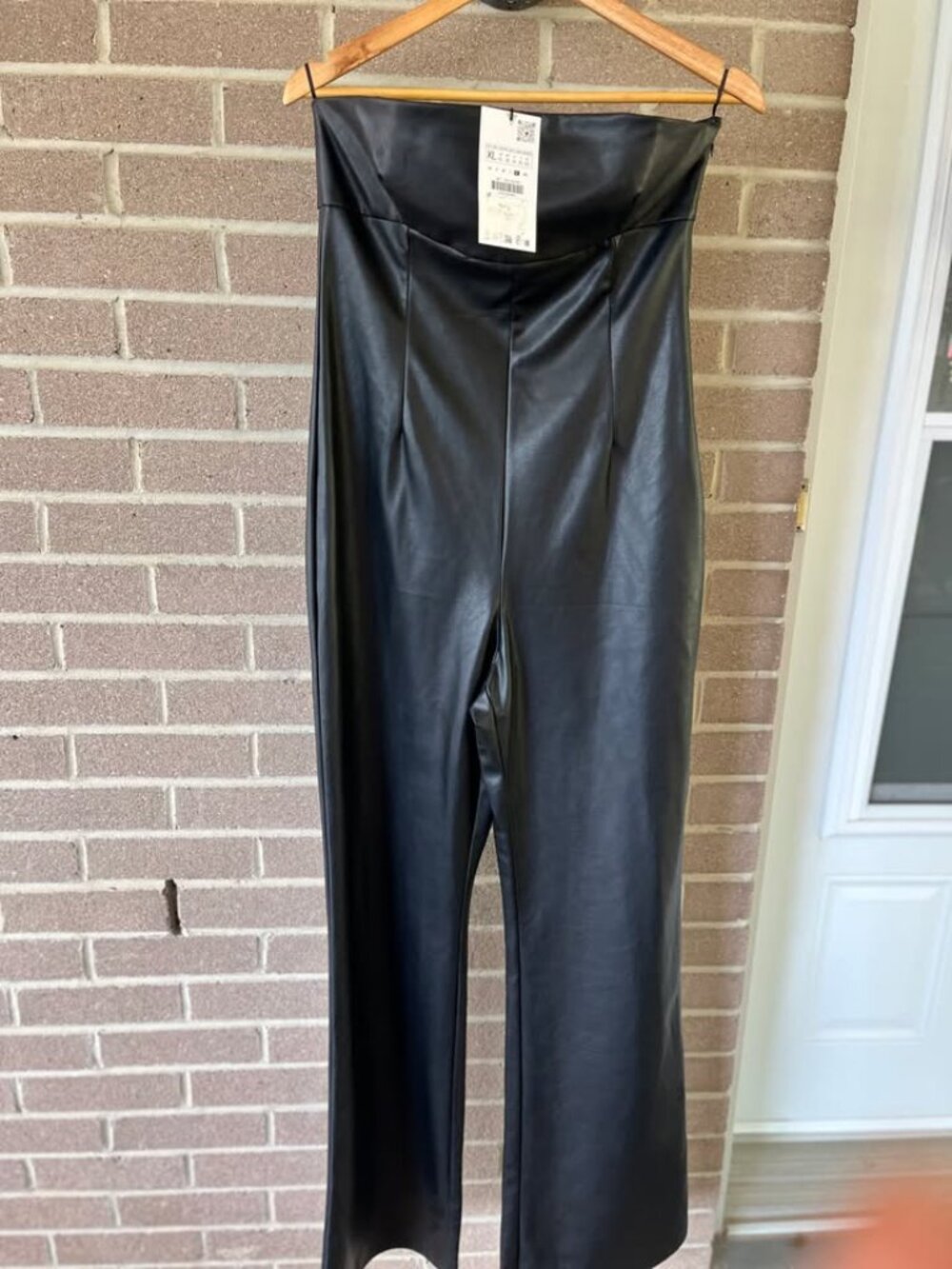 Zara faux leather strapless romper/pant suit size XL